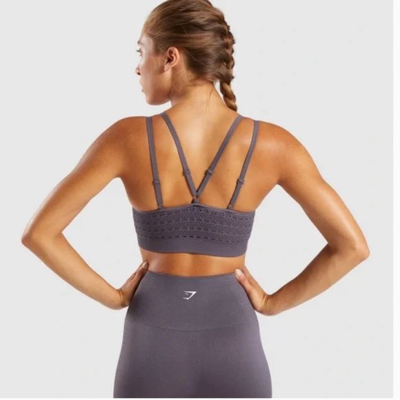 Gymshark Energy + Seamless Sports Bra Slate Lavender XS - Picture 11 of 11